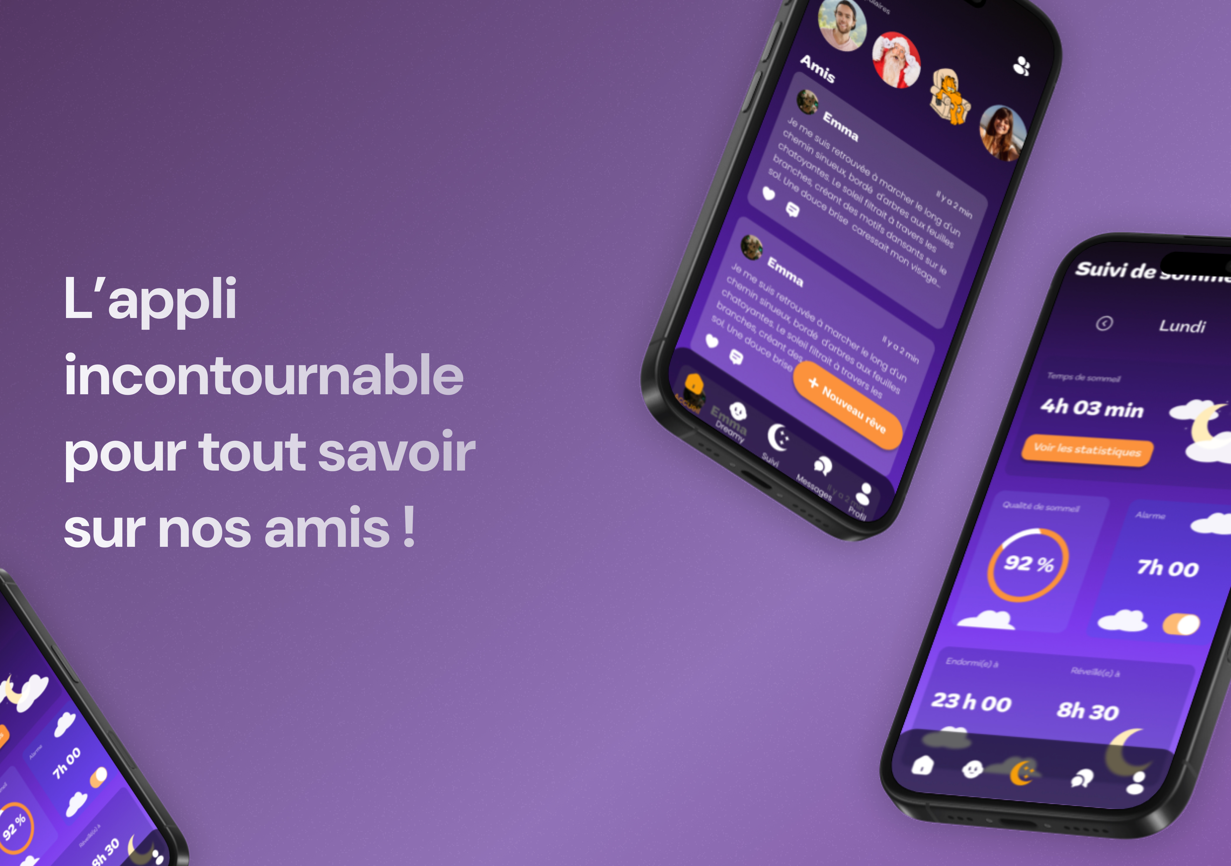 Appli de suivi de sommeil et rêves